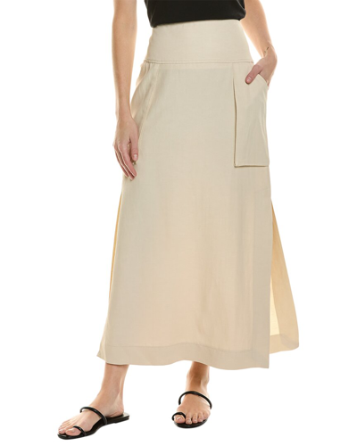Piazza Sempione Linen-blend Skirt In White