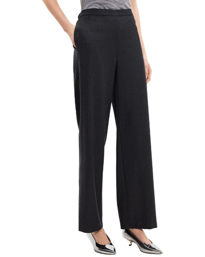 Theory Slim-straight Leather Pant In Black