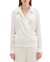 Theory Women's Draped Silk-georgette Blouse