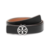 Tory Burch Cintura Logo Reversibile H 3 Cm In Black