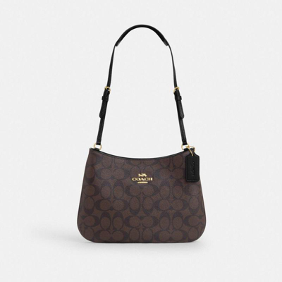 Coach 蔻驰() Penelope 时尚百搭 简约休闲 轻奢标志性帆布单肩包 In Brown