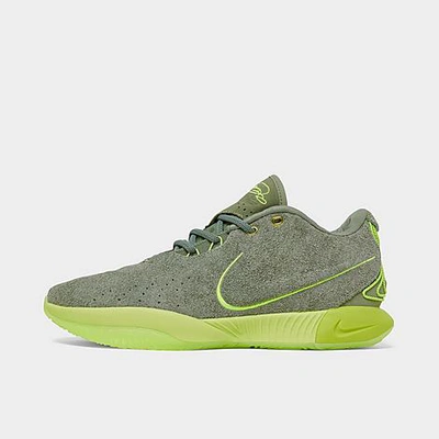 Nike Lebron 21 Basketball Shoes In Oil Green/volt/volt