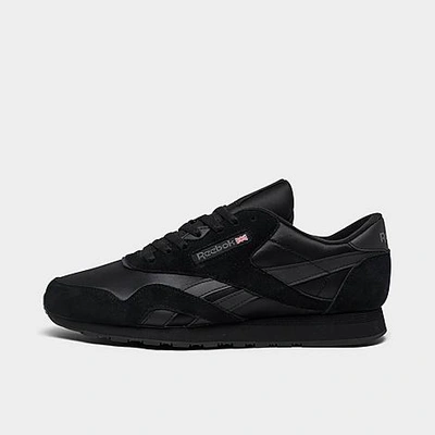 Reebok Men's Classic Nylon Casual Shoes In Black/black/grey