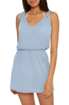 Becca Breezy Basics Smocked Waist Cover-up Dress In Coastline