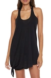 Becca Breezy Basics Knot Hem Cover-up Dress In Black