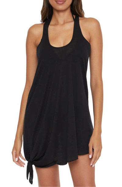 Becca Breezy Basics Knot Hem Cover-up Dress In Black