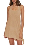 Becca Breezy Basics Knot Hem Cover-up Dress In Brie