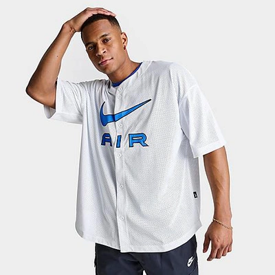 Nike Men's Air Baseball Top In Summit White/light Photo Blue