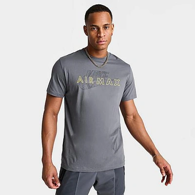 Nike Men's Sportswear Air Max Futura Graphic T-shirt In Iron Grey/opti Yellow