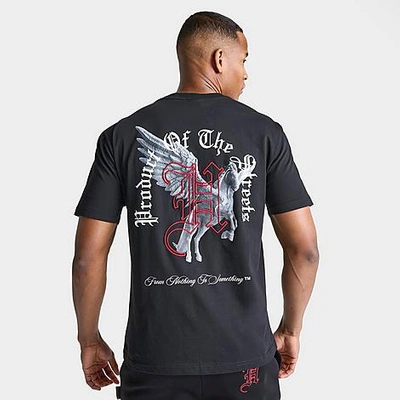 Hoodrich Men's Og Pegasus T-shirt In Black/white/lychee Red