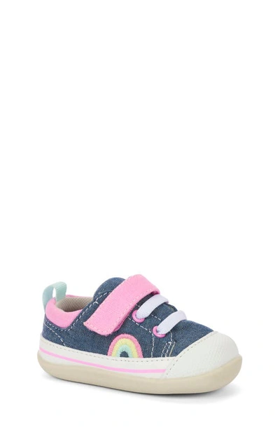 See Kai Run Kids' Stevie Ii Sneaker In Chambray/pink
