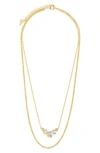 Sterling Forever Eileen Layered Necklace, 18 In Gold
