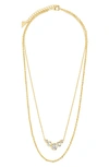 Sterling Forever Eileen Layered Necklace In Gold