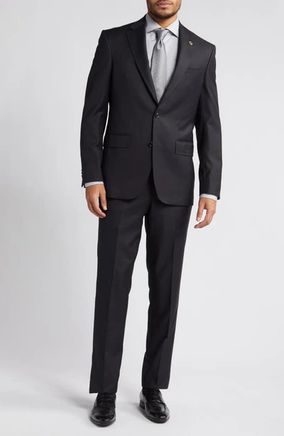 Ted Baker Jay Slim Fit Solid Wool Suit In Charcoal