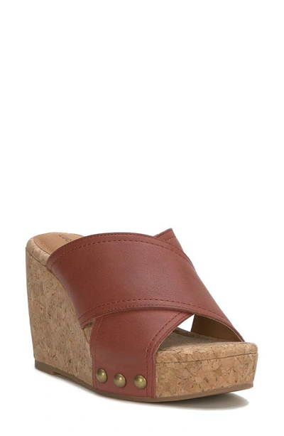 LUCKY BRAND VALMAI PLATFORM WEDGE SLIDE SANDAL