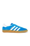 Adidas Originals Striped Suede Low Top Sneakers In Bluebird