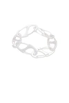 Martine Ali Silver Coated Bias Bracelet In Silver