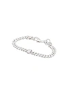 MARTINE ALI 925 SILVER STONE THIN LINK BRACELET