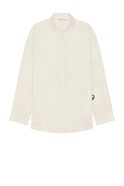 Acne Studios Long Sleeve Shirt In Off White