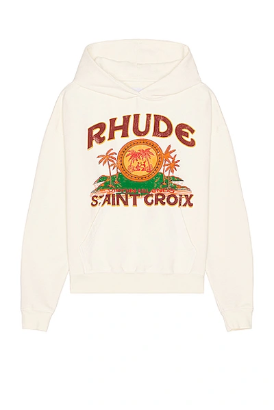 Rhude St. Croix Hoodie In White