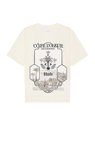 Rhude Azur Mirror Tee In White