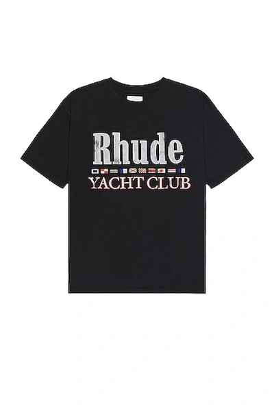 Rhude Flag Tee In Black