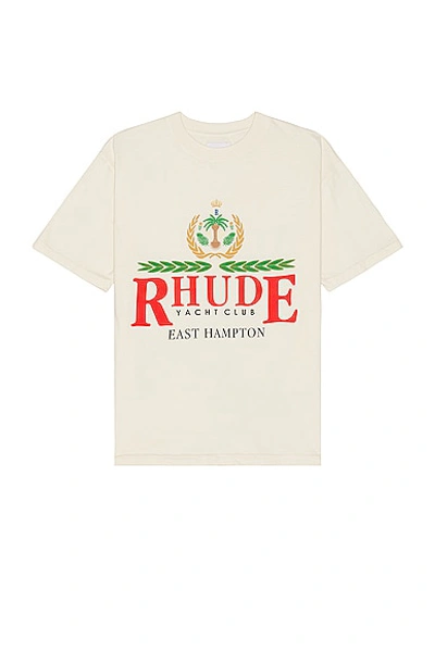 Rhude East Hampton Crest Tee In Neutrals