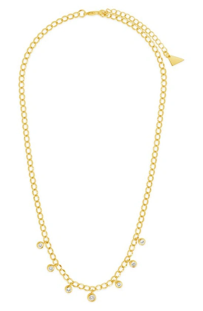 Sterling Forever Sydney Station Necklace In Gold