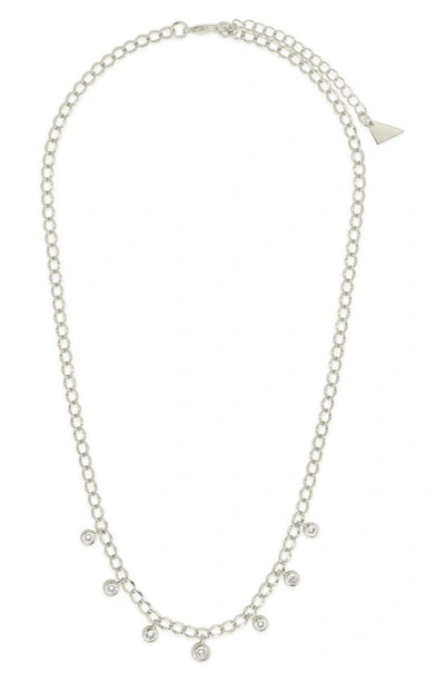 Sterling Forever Sydney Station Necklace In Silver