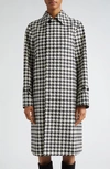 BURBERRY HOUNDSTOOTH CHECK TWILL LONG CAR COAT