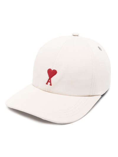 AMI ALEXANDRE MATTIUSSI RED ADC EMBROIDERY CAP