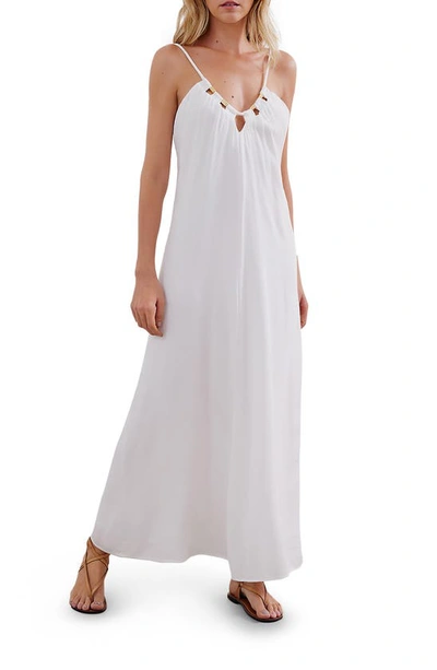 Vix Swimwear Zima Solid Cover-up Dress In Off White