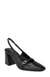Calvin Klein Ellisa Slingback Sandal In Black Leather