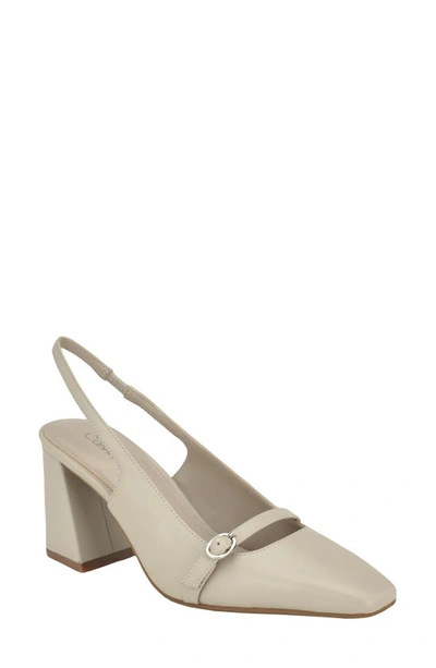 Calvin Klein Ellisa Slingback Sandal In Light Grey