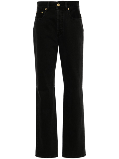 Jacquemus La De Nimes Droit Straight-leg Jeans In Black