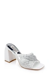 Badgley Mischka Camelia Embellished Sandal In Soft White