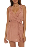 Becca Breezy Basics Ruffle Cover-up Dress In Blush