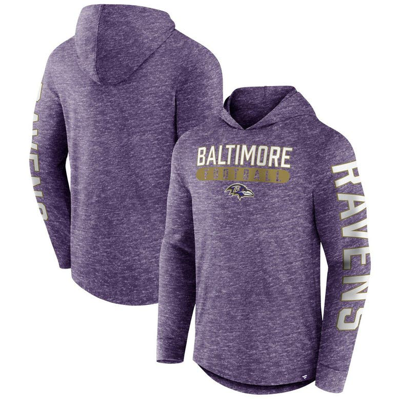 Fanatics Branded Heather Purple Baltimore Ravens Pill Stack Long Sleeve Hoodie T-shirt
