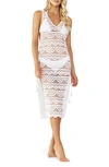 Pq Swim Noah Sheer Lace Tunic Midi Dress In White