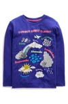 MINI BODEN KIDS' CURIOUS ABOUT CLOUDS LONG SLEEVE GRAPHIC T-SHIRT