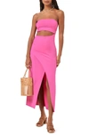 L*space Corsica Cutout Strapless Cover-up Dress In Bougainvillea