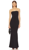 Lovers & Friends X Anja Dujakovi? Bex Strapless Gown In É»‘è‰²