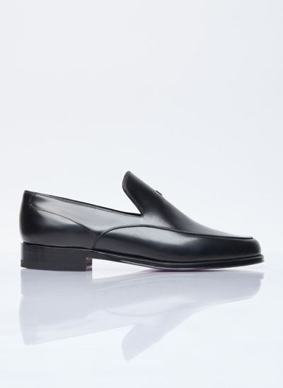 The Row Enzo Leather Loafers In Black