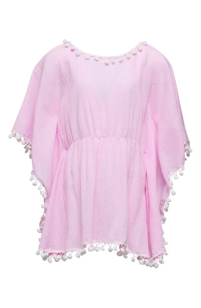 Snapper Rock Kids' Girls Pink Sherbet Pom Pom Cover Up