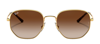 RAY BAN RB3682 001/13 GEOMETRIC SUNGLASSES