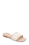 L'agence Armelle Slide Sandal In Ecru/pecan Crochet