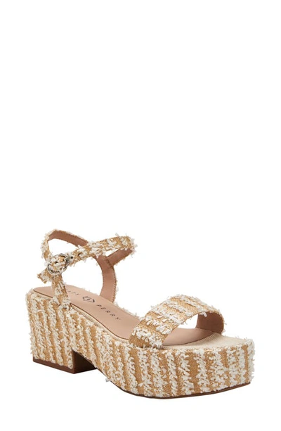 Katy Perry The Busy Bee Ankle Strap Platform Sandal In White Multi