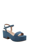 Katy Perry The Busy Bee Ankle Strap Platform Sandal In Blue Denim