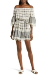 ULLA JOHNSON HOLLACE OFF THE SHOULDER COVER-UP MINIDRESS