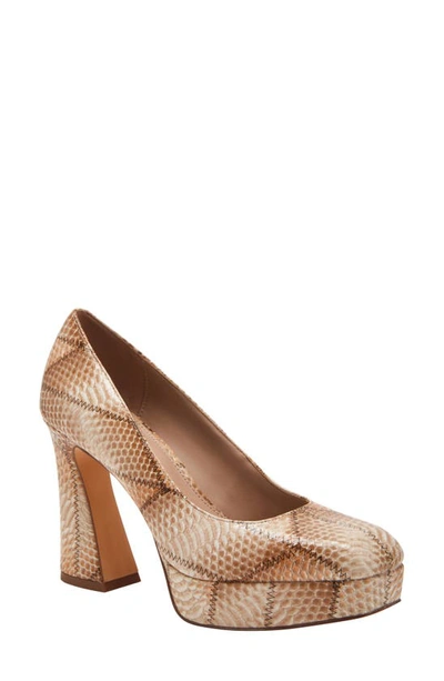 Katy Perry The Square Pump In Tan Multi